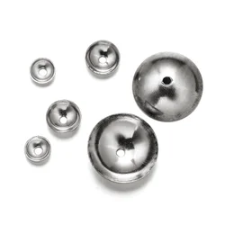 Capuchons de perles rondes en acier inoxydable, 50 pièces, 3, 4, 5, 6, 8mm, perles d'espacement, connecteurs d'extrémité pour collier à faire soi-même, bijoux, accessoires exécutifs