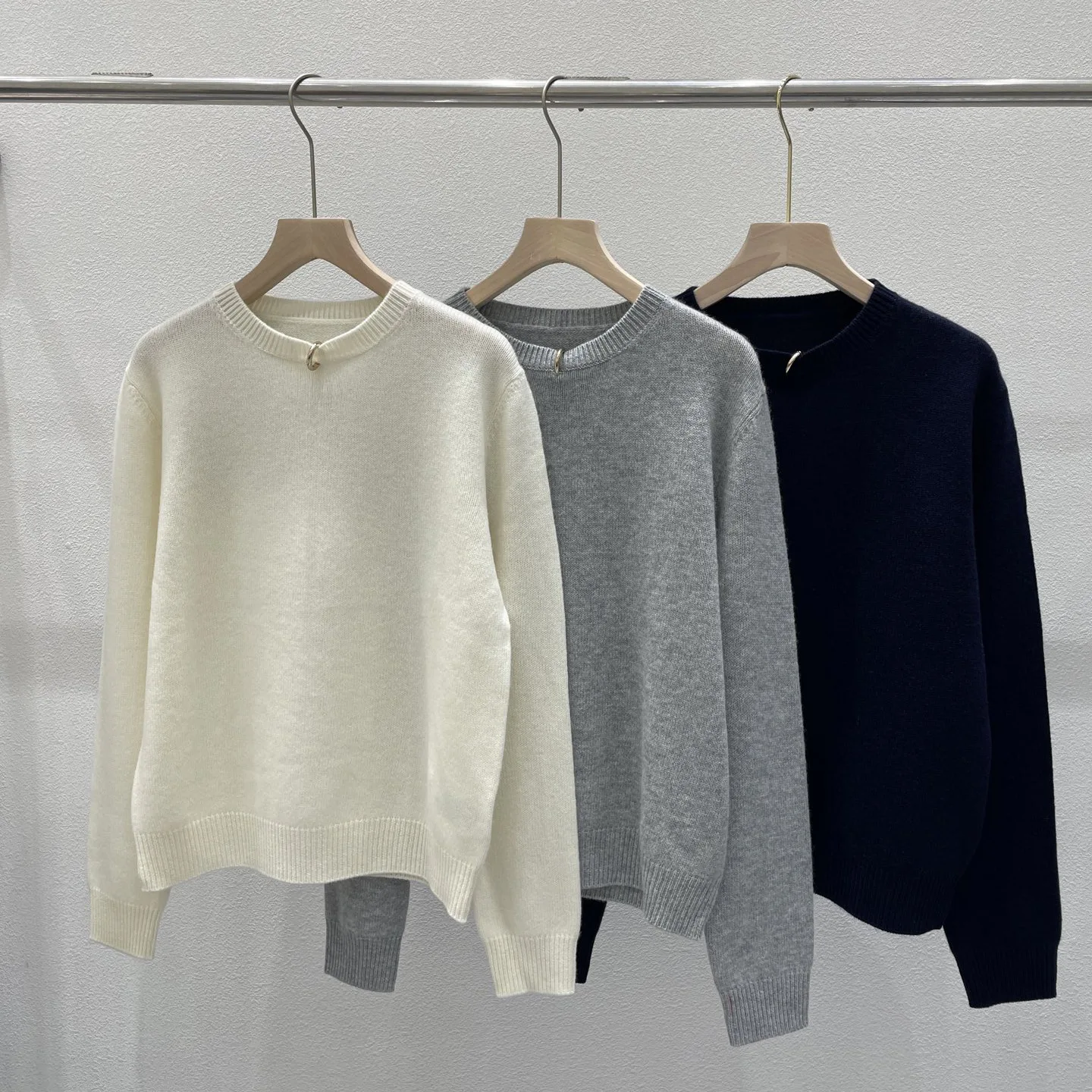 2026 Women's Autumn Winter New Splicing Tie Knitted Pullover Sweater CASHMERE Casual Top