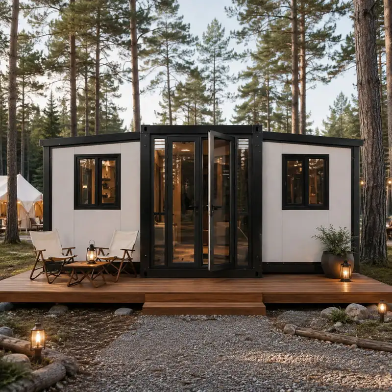 Luxury Expandable Container House Customized Waterproof with Modern Facilities Prefabricated House for Family Living