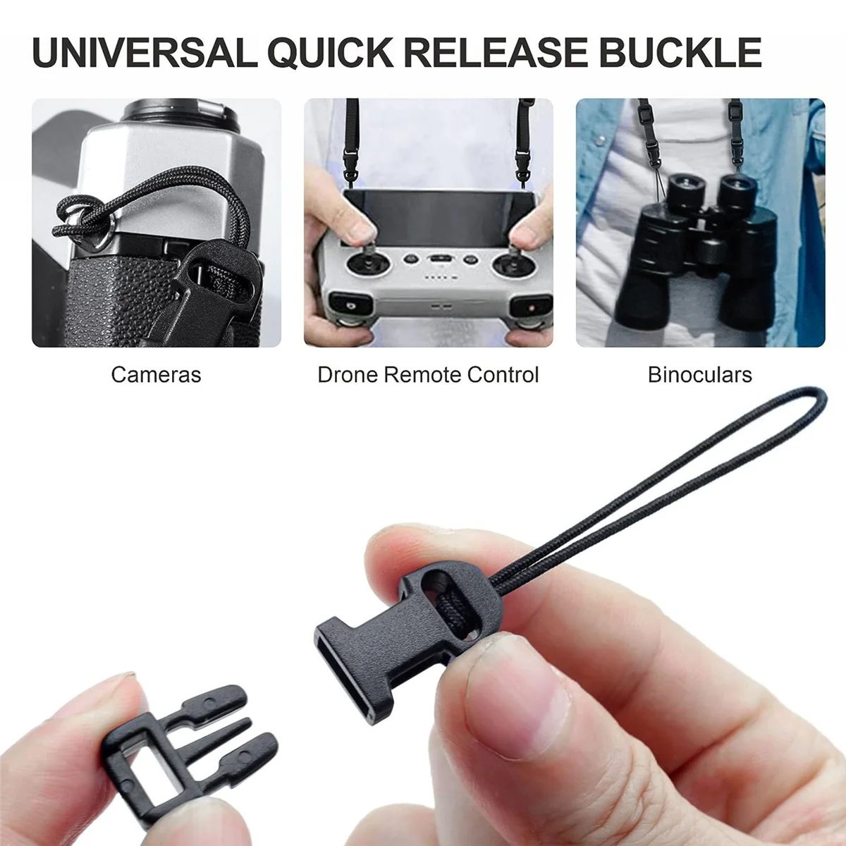 LSJD 4 Pcs Quick Release Camera Strap QD Loops Connector Adapter Camera Quick Release Clip for Digital Cameras, Binoculars