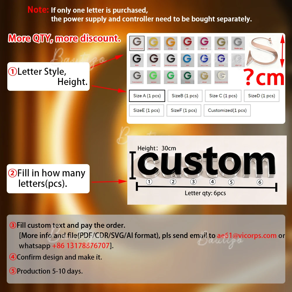 Custom Acrylic Letters Sign Wall Logo Cut Letter Outdoor Company Store Light Signboard,Business 3D Signage Decoration