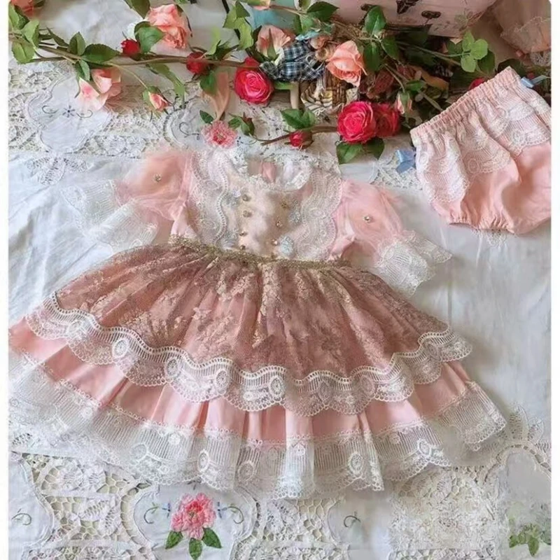 

Spanish Children Dress Baby Girls Party Wedding Princess Dress Flower Girl Dresses Clothes Flower Girl Dresses for Weddings