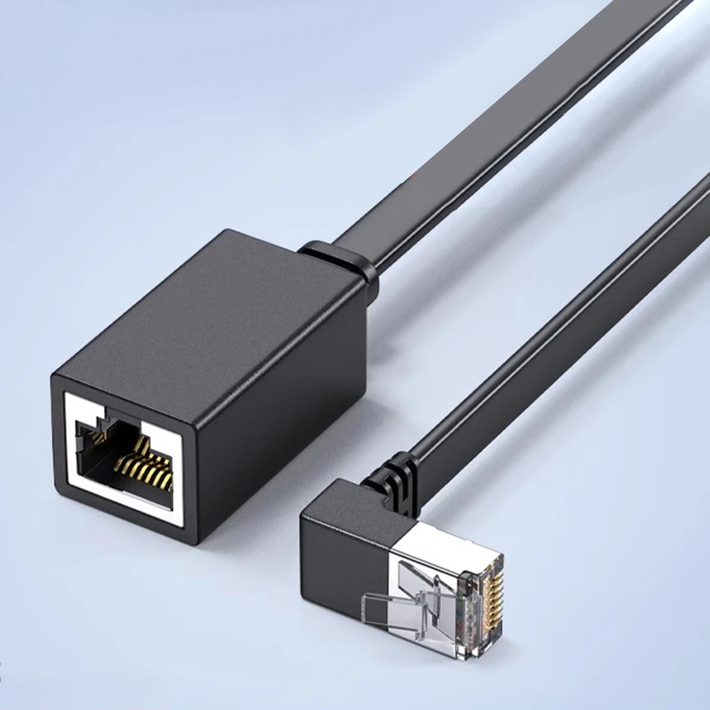 CS1W 10gbit / s Cat7 Ethernet -Verlängerungskabel 90 Grad Kabel Extender Rechtswinkel RJ45 N