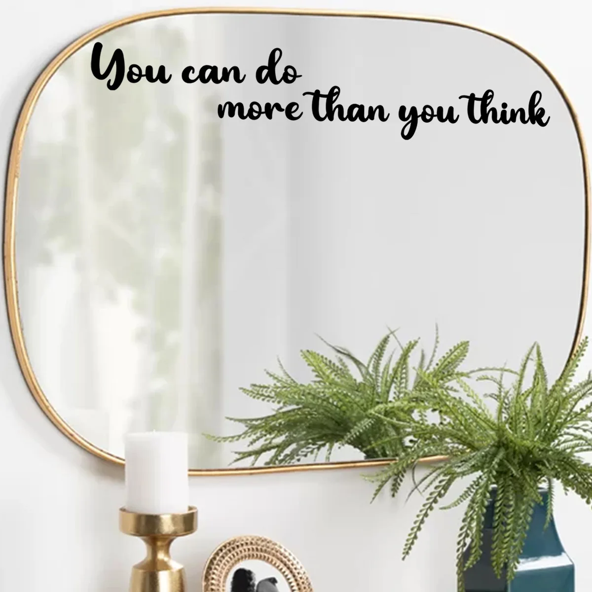 15*45cm English Inspirational Slogan You Can Do Wall Stickers Room Mirror Bedroom Decoration Wall Stickers Wallpaper Ctx4012