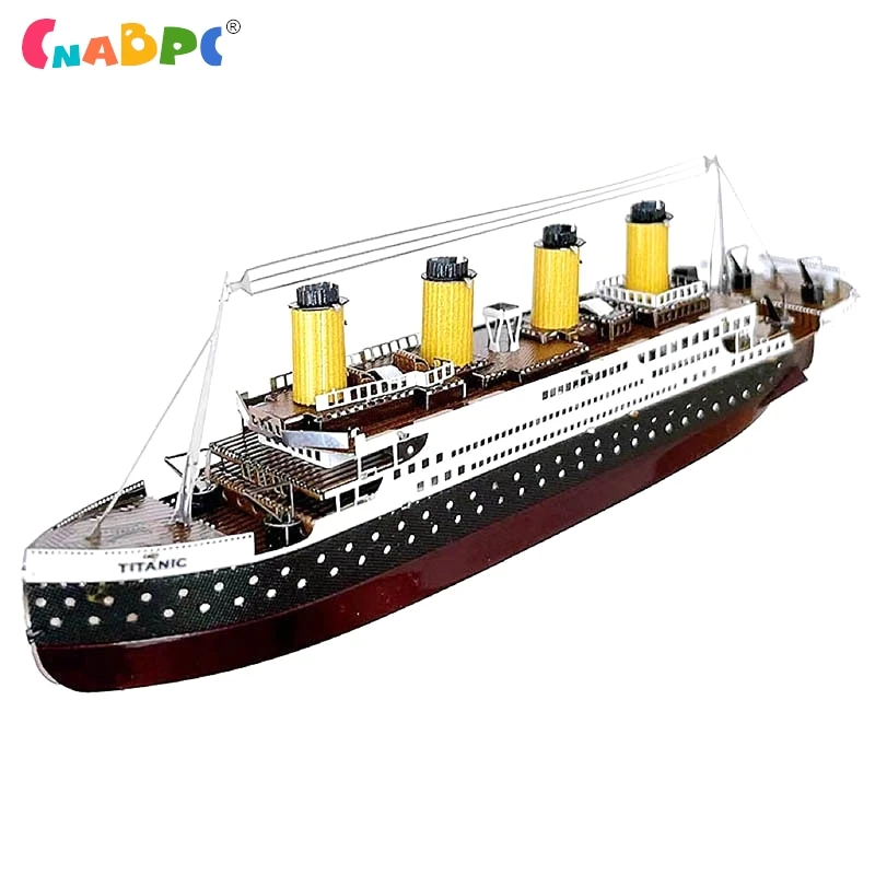 

Color Titanic Puzzle DIY Cruise Ship Assembled Model Kits Children Educational Toys