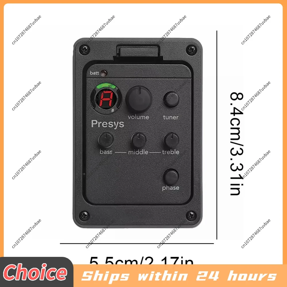 Acoustic Guitar Pickup Guitar Preamp Equalizer Portable Acoustic Guitar Equalizer Digital Tuner Pickup Guitar Accessories - view 6