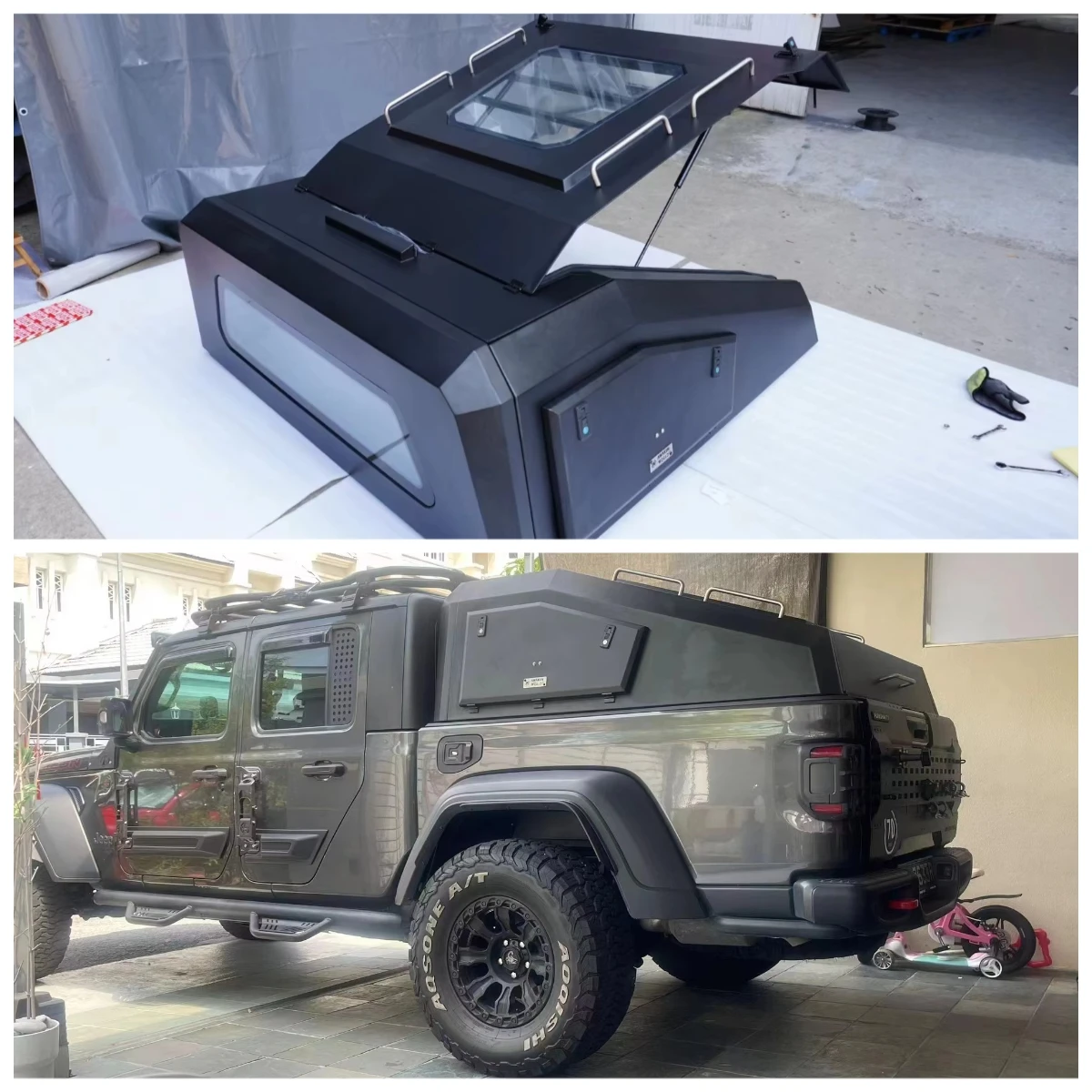 New Manganese Steel Hatchback Hardtop Pickup Fastback Truck Fit for Jeep Gladiator Canopy