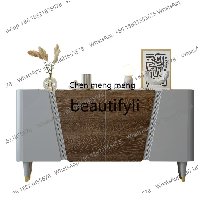 

GLight luxury rock slab dining side cabinet living room against the wall entrance storage locker household
