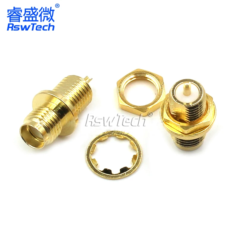 High Quality SMA-50KY RF Coaxial Connector External Screw Inner Hole With Double Nuts and Double Washers