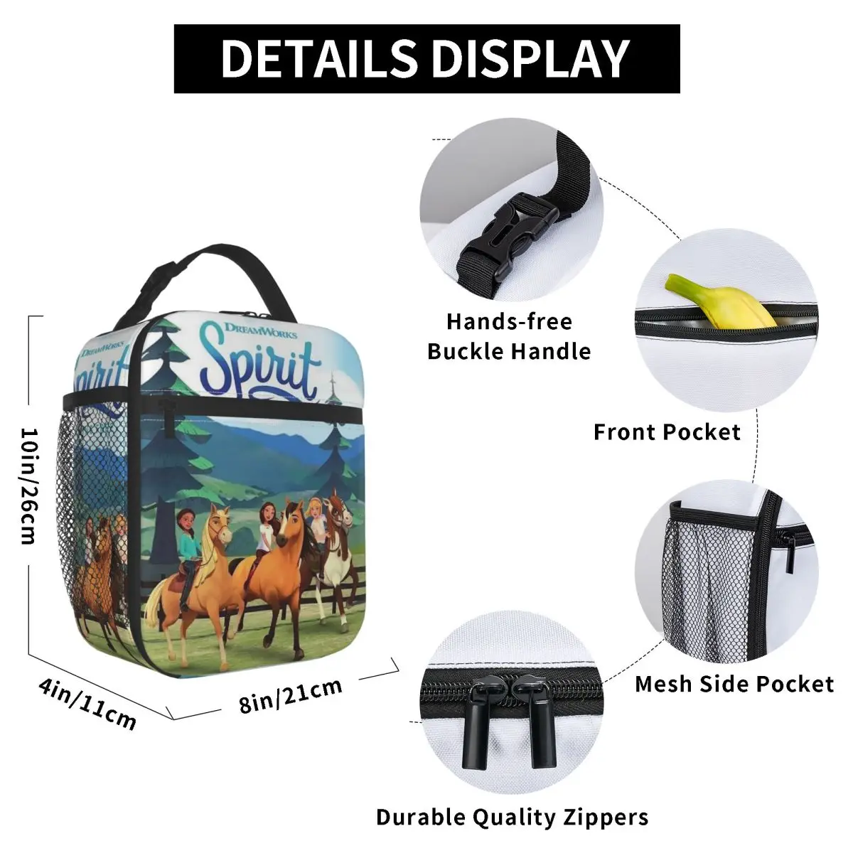 Spirit Riding Free Insulated Lunch Bag for Women Office Cooler Thermal Food Box Tote Leakproof Lunch Boxes Container