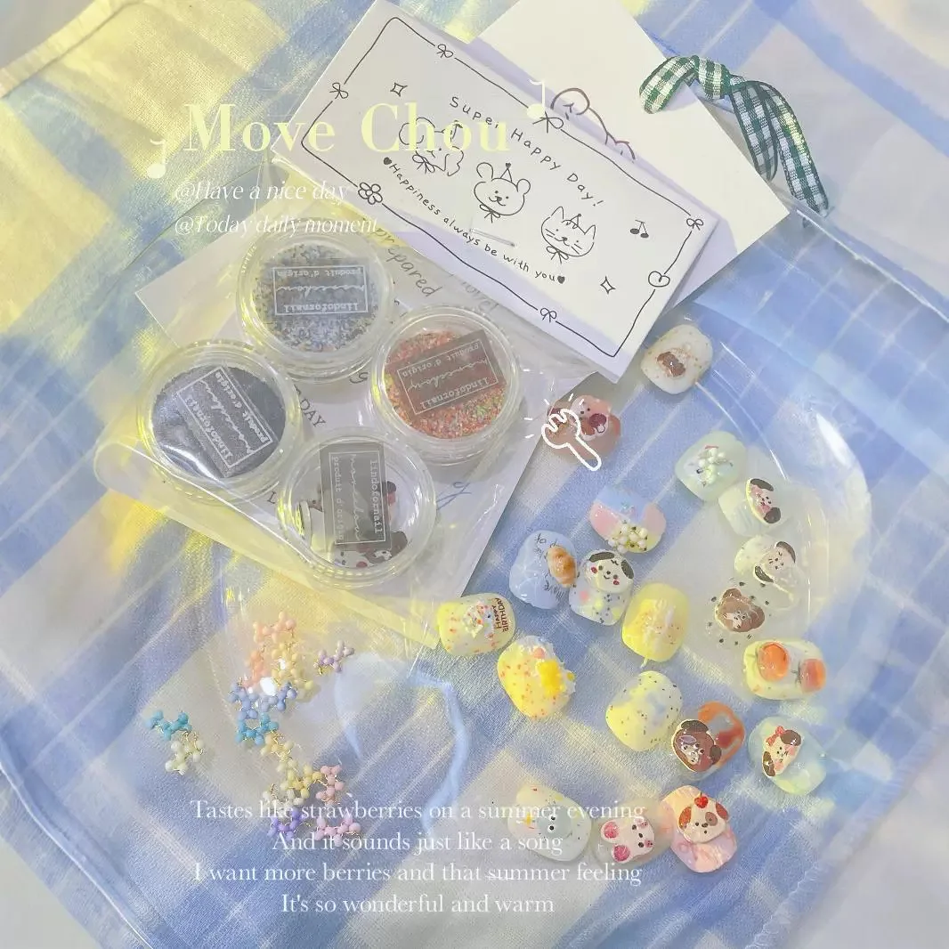 韓国スタイルかわいい子犬ネイルアートジュエリークマバルーン子犬ネイルアート装飾爪アクセサリー