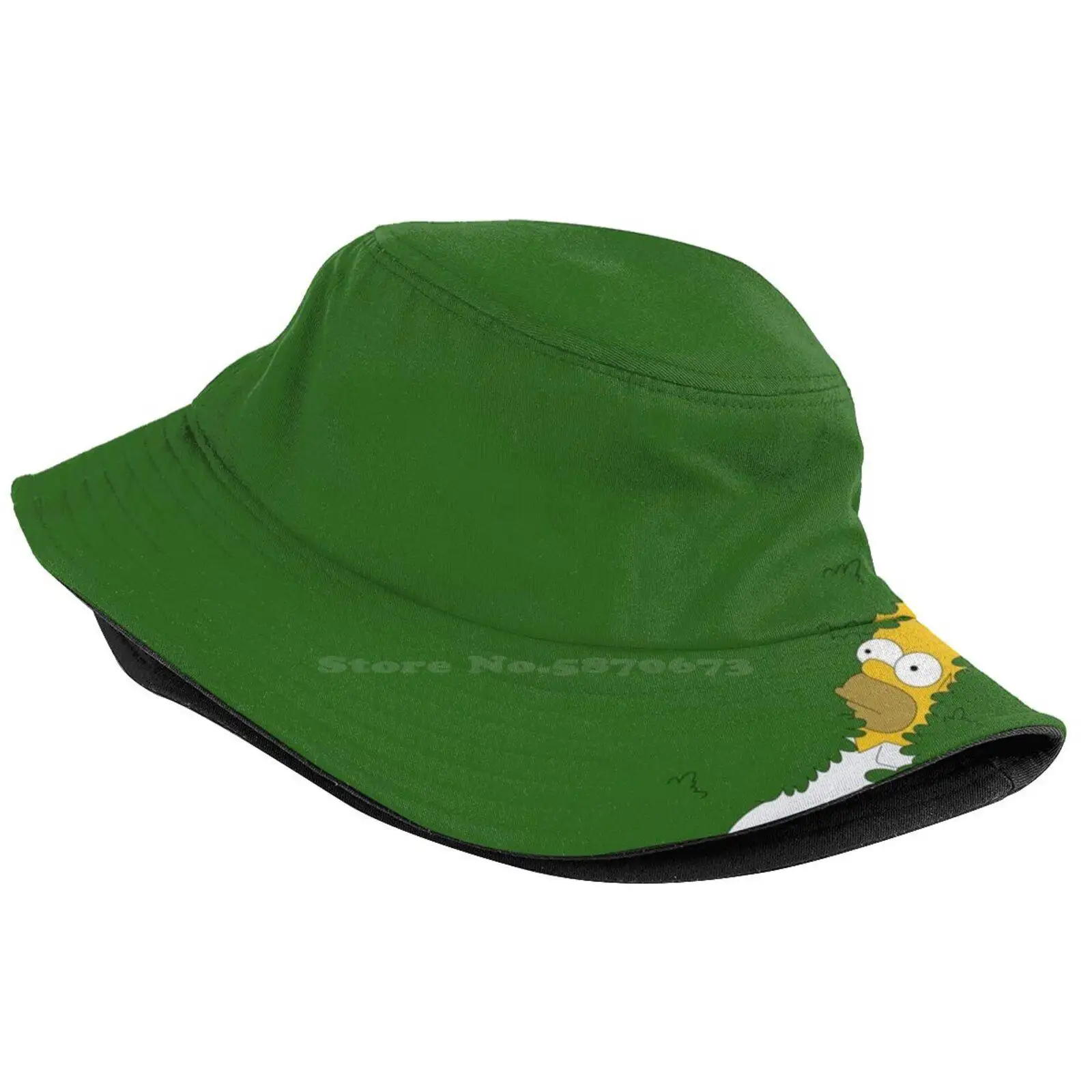 Homer In The Bushes Sun Cap Fisherman Hat Bucket Hats Homer Bushes Hedges Meme Funny Cartoon Classic 90 Tv Show Disappearing