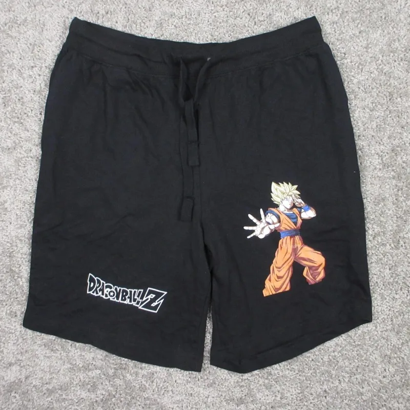 

Dragon Ball Z Шорты Мужские средние черные однотонные спортивные повседневные брюки с рисунком аниме Короткие уличные летние повседневные шорты Спортивные шорты