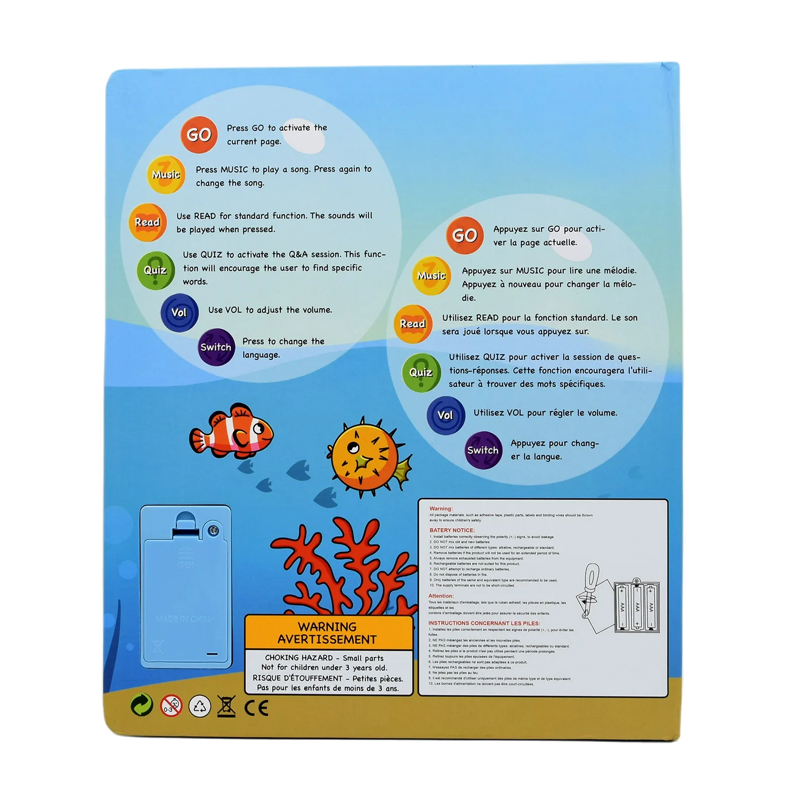 Educational Toy Sound French English Bilingual Learning Machine Touch Electronic Books France Kids E Book Talking Book Toy Gift