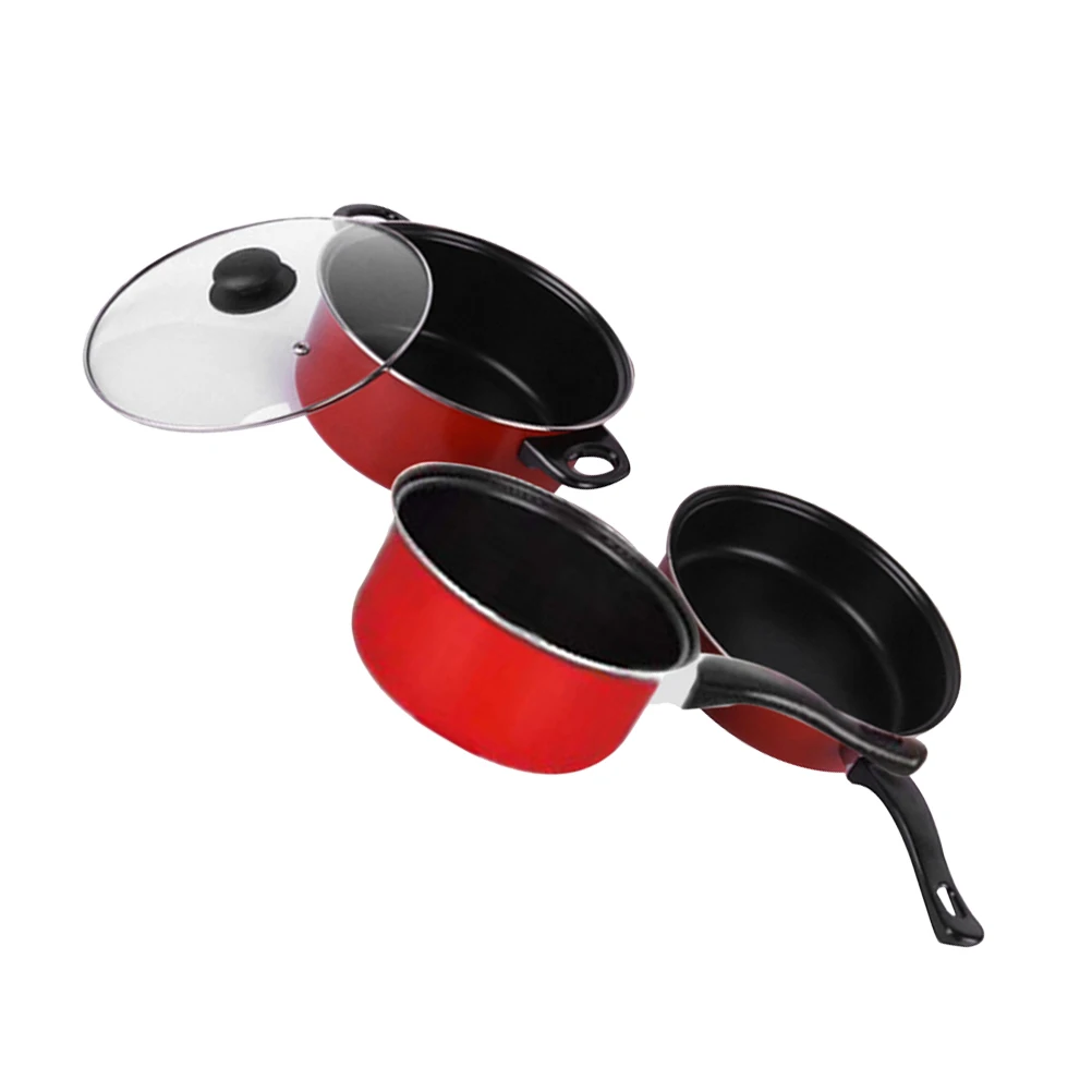 

3 Pcs Pan Set Melting Cooking Accessories Pot Soup Pot Milk Pan Easy Use Kitchen Cooking Tool Gift Housewives