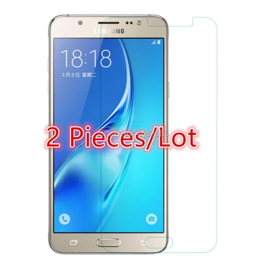 2pcs/lot for galaxy j7 2016 tempered glass clear on shield for samsung galaxy j7 2016 screen protector protective glass guard