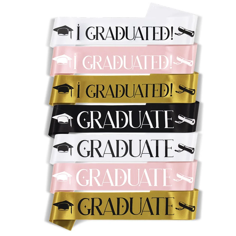 Campus Graduation Party Student Shoulder Belt I Graded Printed Ribbon Costume Accessories Personalized Etiquette Belt DIY