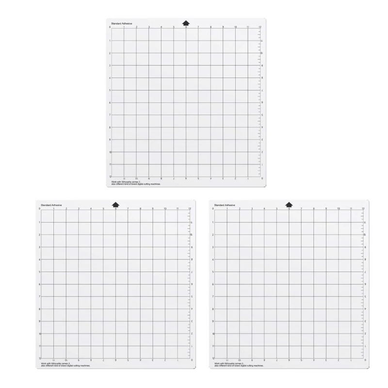 3 Sheets 12x12in Cutting Mats Quilting Cricket Cut Mats for Silhouettes Cameo Craft Quilting Adhesive Stickys Accessory