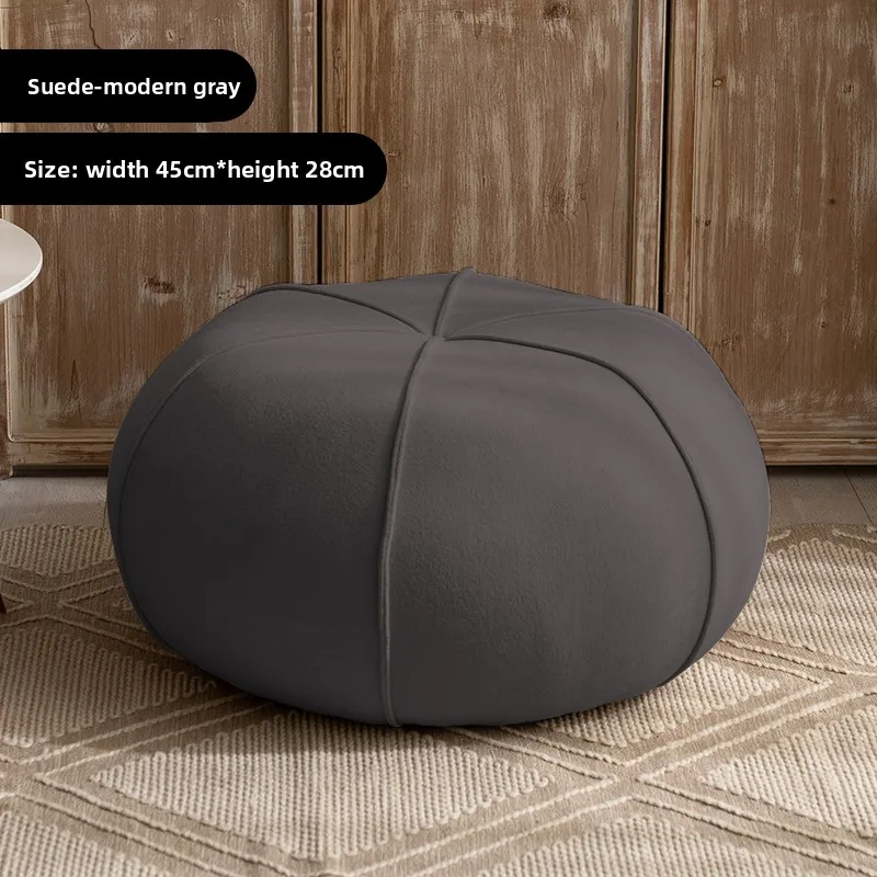 

Small stool 2025 living room household solid wood pumpkin low advanced sense lazy sedentary not tired strong creative