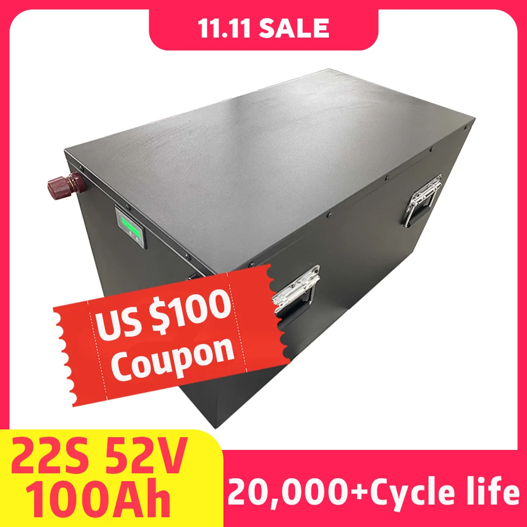 $100 Coupon!! LTO 22S 52V 80Ah Lithium Titanate Battery Use 2.4v Pouch Cells for 48V Solar System Tricycle Wind Power Station