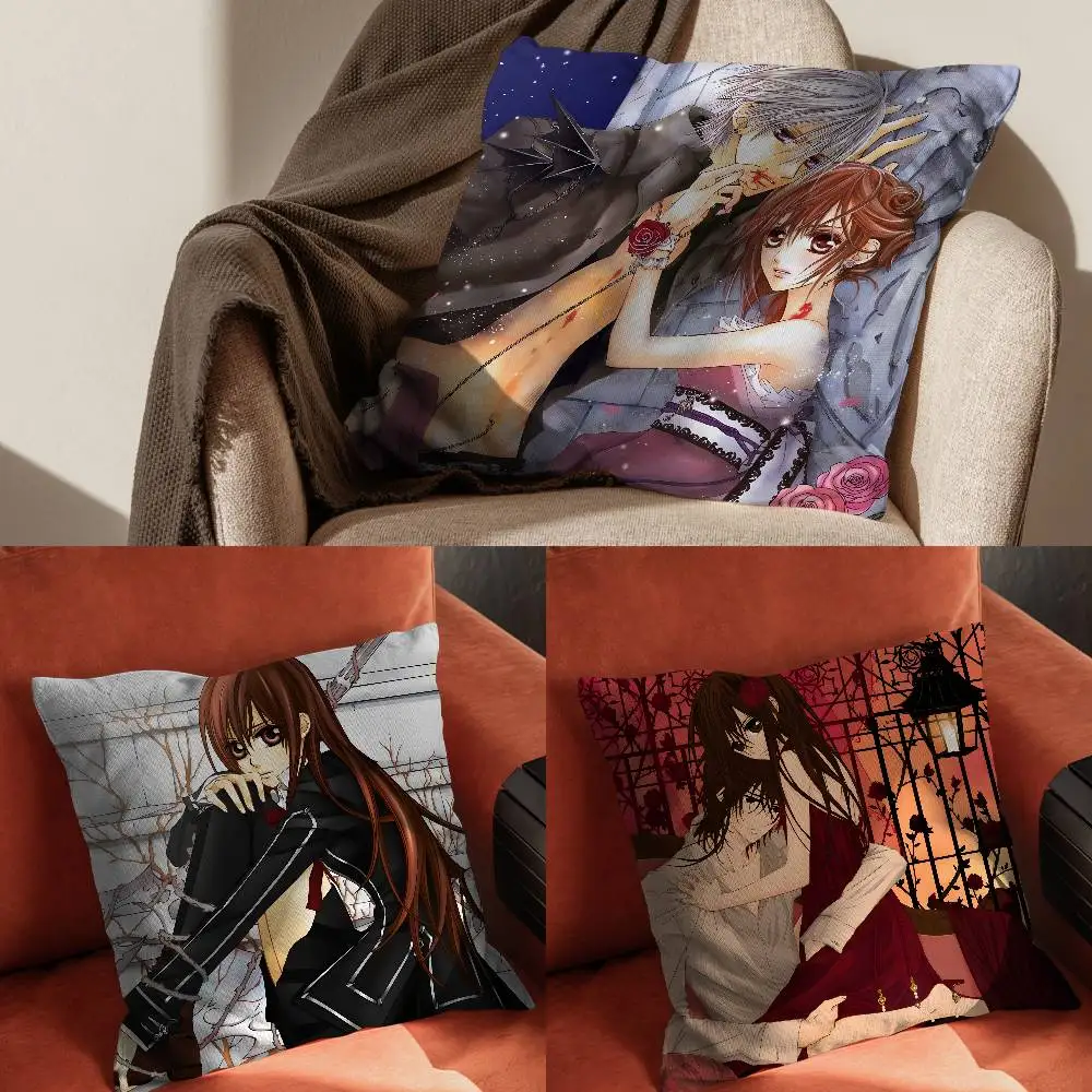

V-Vampire Knight Pillow Case Pillowcase For Car Pillows 60x60 Cushions Luxury Double Sided Cover Home And Decoration Sofa 30x3