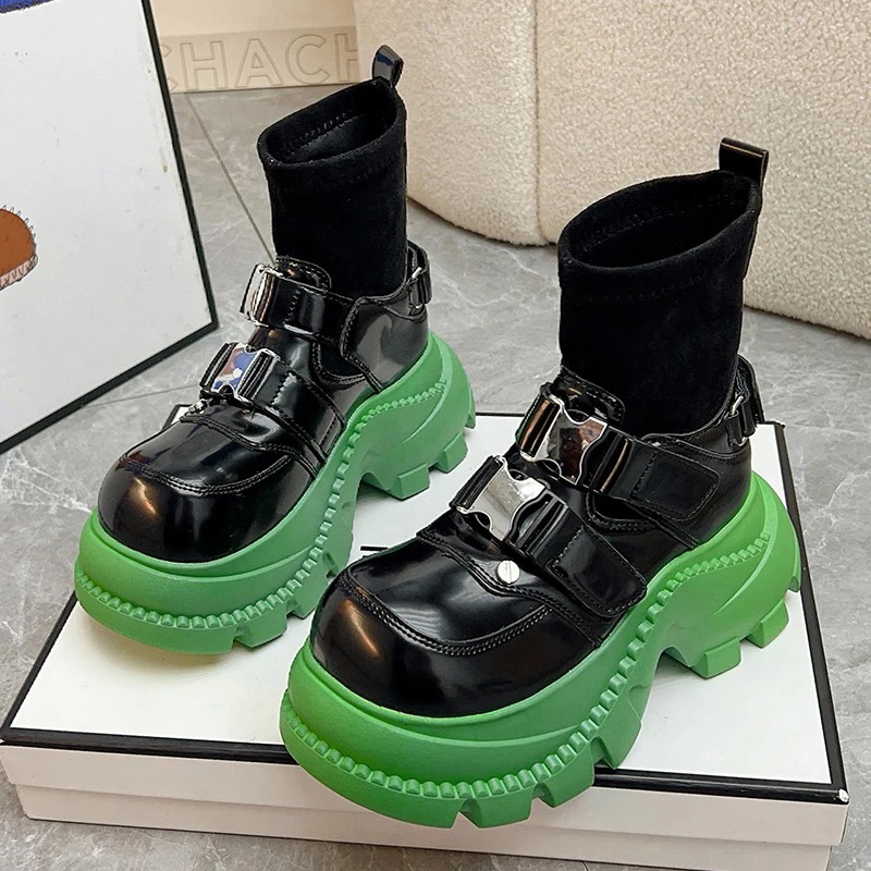 

Designer New Women Ankle Boots Flats Platform Shoes Sport Chelsea Boots Winter Fashion Goth Shoes Casual Running Snow Botas