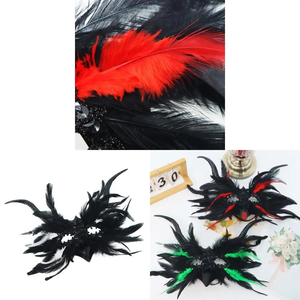 

68UA Masquerades Mask Ravens Venetians Mask Mardi Gras Mask Halloween Party