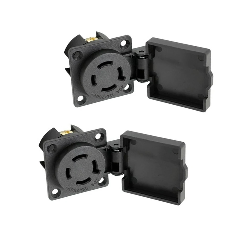 Self-locking Outlet Industrial Socket Black Self-locking Electrical Socket Industrial Socket Robust Construction