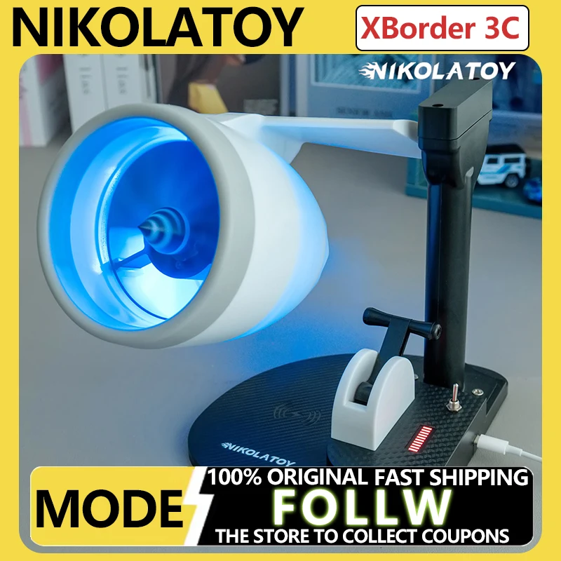 

Модель турбовентилятора Ultimate 3-в-1: беспроводная зарядная панель, красочный увлажнитель, уникальная настольная игрушка для геймера, идея подарка для компьютерщика