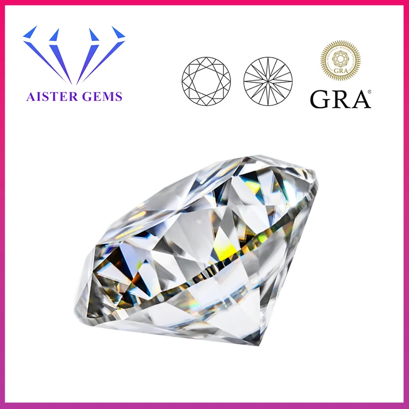 4 / 5 / 6 / 8 / 10 pz/lotto all'ingrosso Moissanite pietre sciolte D Color Lab Diamond Tester di passaggio positivo con certificato GRA