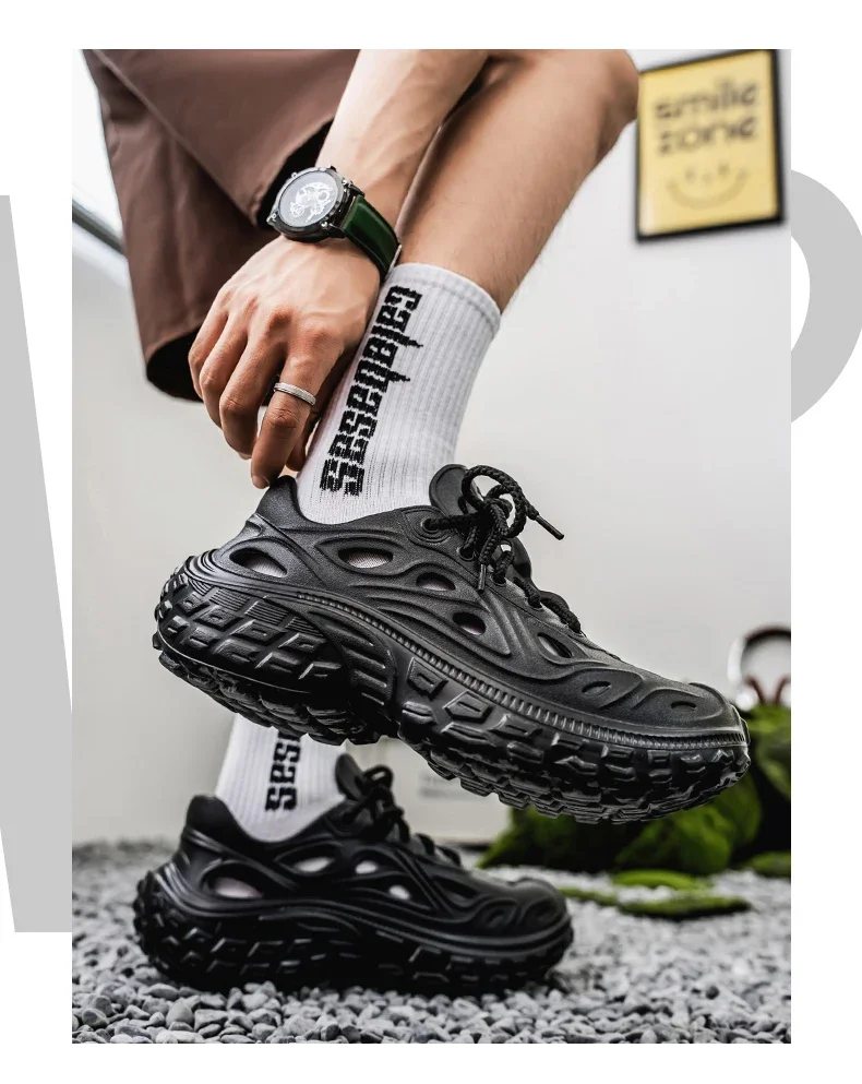 2025 neue Sommer Mode Liebhaber Sandalen EVA Baotou männer Sandalen Outdoor Dicken Boden Loch Schuhe Luxus Strand Männer garten Schuhe – Detail 5