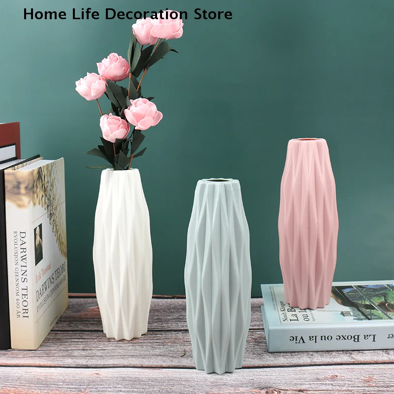 Glass Vase Nordic - 【TG】مزهرية زهور بلاستيكية عصرية على الطراز