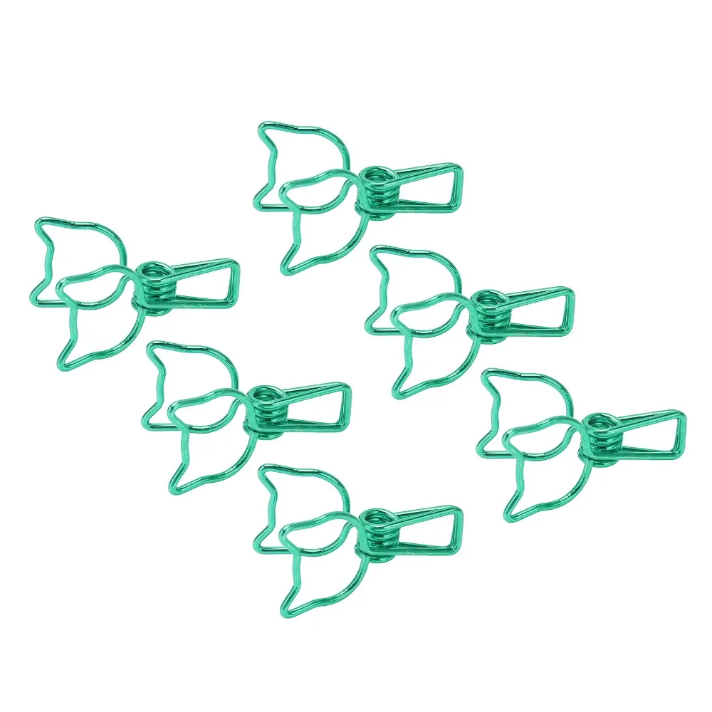 100Pcs Green/Red Kitten Binder Clips Kitten Shape Cute Cat Binder Clamps 30*15mm Animal Style Hollow Binder Clips Notes Papers