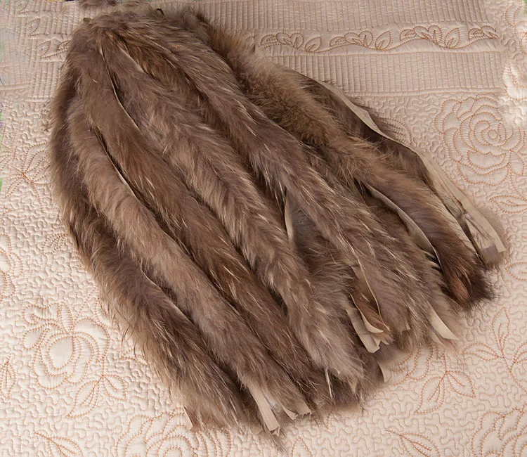 Real fur collar 100% genuine raccoon fur scarf 70cm winter for women hot selling