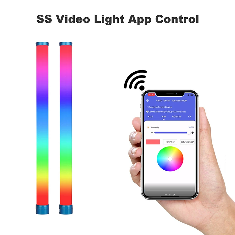 DO Brazil) Sokani X25 RGB Bi-Color LED Video Light Wand Stick Full Color Tube Lighting for TikTok YouTube Live Streaming Studio