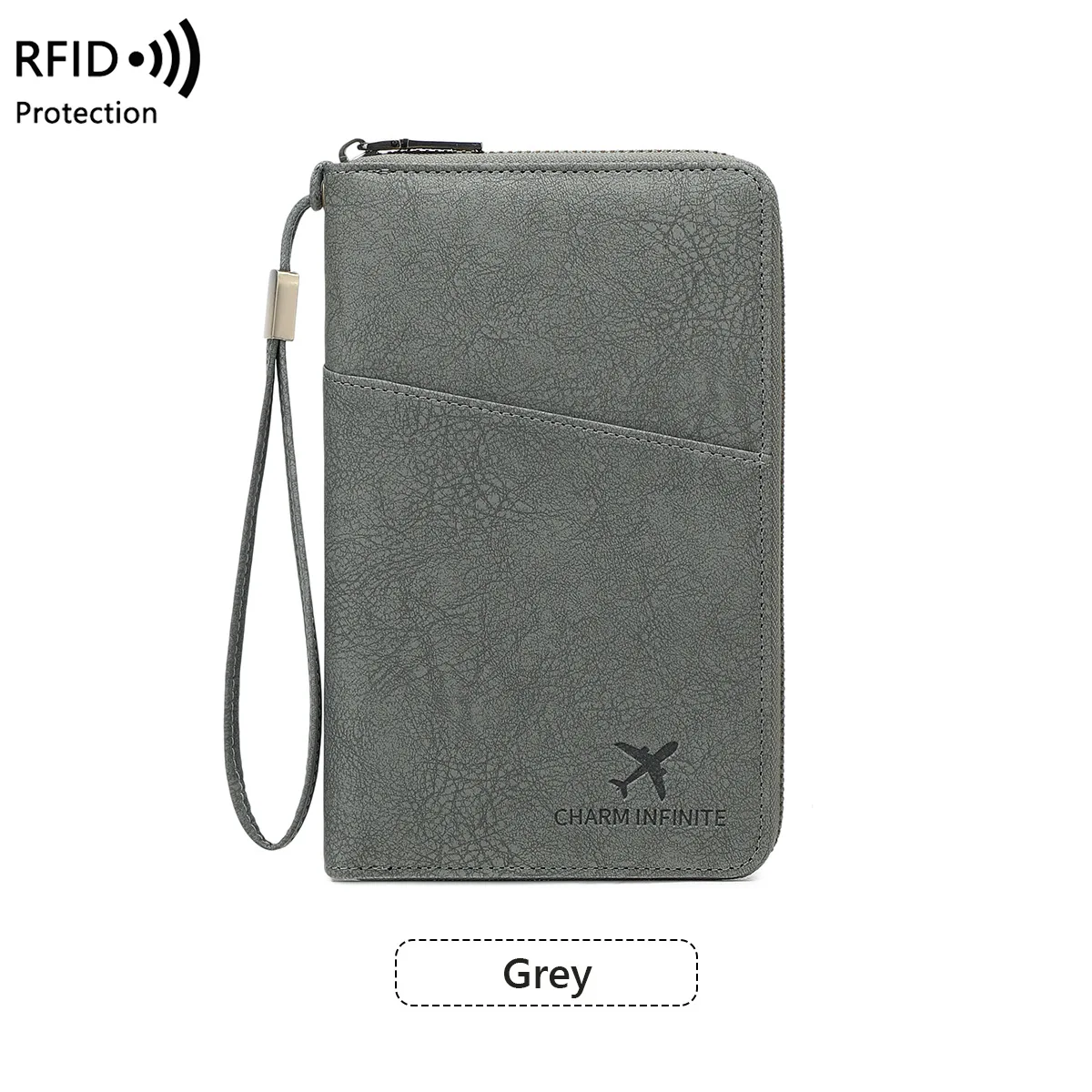 

Женский RFID-держатель для карт с защитой от кражи, модный и простой дорожный кошелек для паспорта, сумка для хранения документов