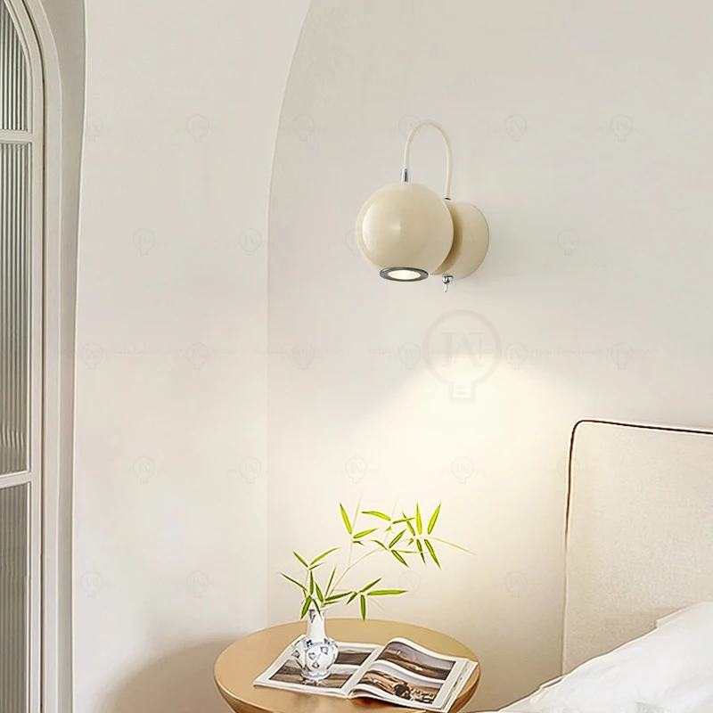 Imagem -02 - Minimalista Wall Lamp com Ângulo Ajustável e Switch Pequena Cabeceira Lâmpada Quarto Luz Luxo