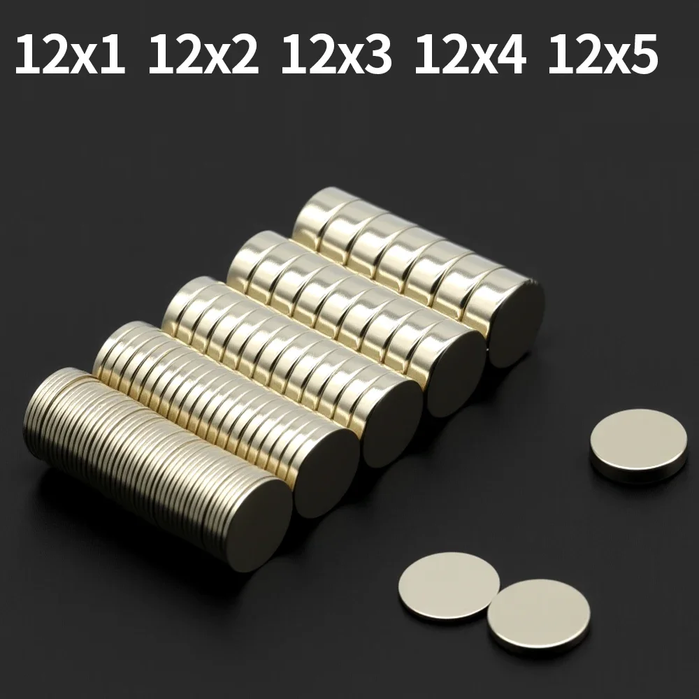 

12x2 12x3 12x5mm Round Super Strong Magnet Powerful Neodymium Magnets N35 NdfeB Permanent Magnetic imanes Refrigerator Magnet
