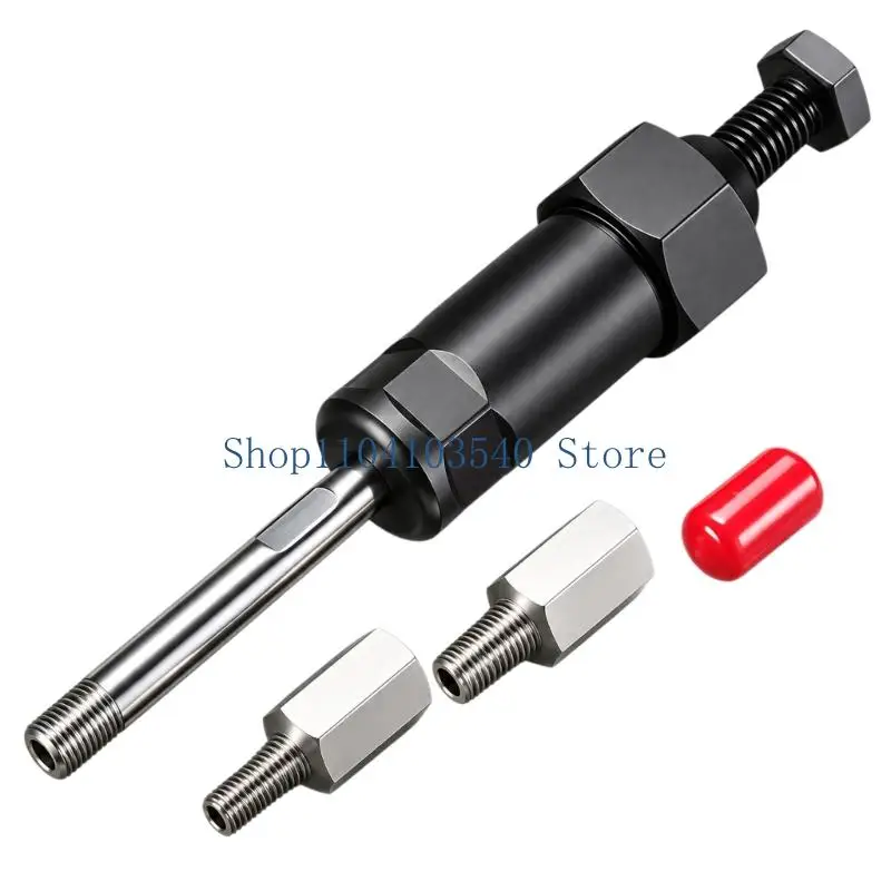 02DC Grease Fitting Maintenance Tool with Removable Threaded Structure and Tool Flats for Hands-On Unclogging Work