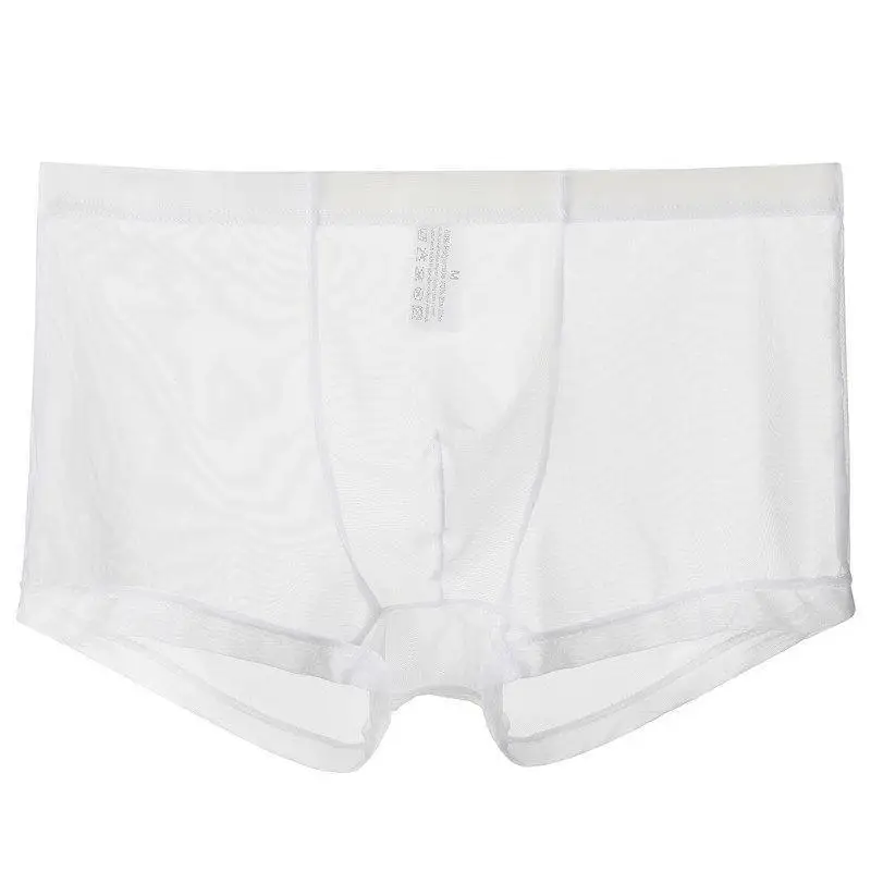 Calcinha De Seda De Gelo Transparente Masculina, Veja Através De Cuecas, Cuecas Sexy, Calcinha De Cintura Baixa, Lingerie Íntimas