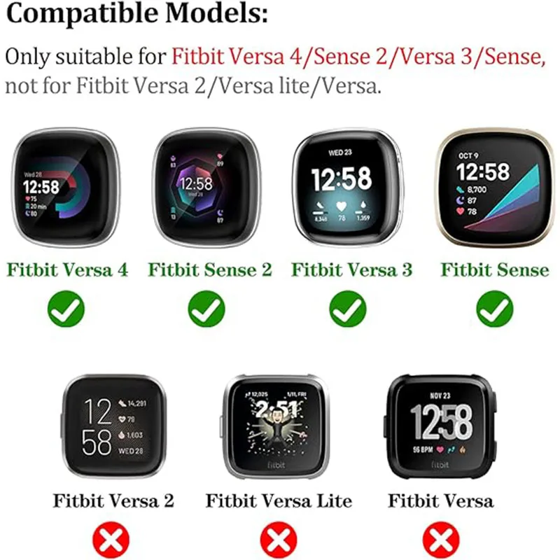 Correa de acero inoxidable para reloj Fitbit Versa 4 y 3, pulsera de Metal con cierre de bucle para Fitbit Sense 2