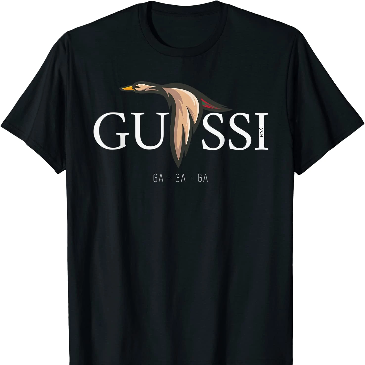 

Gussi Goose Russia Russian Gift T Shirt New 100% Cotton Short Sleeve O-Neck T-shirt Casual Mens Top