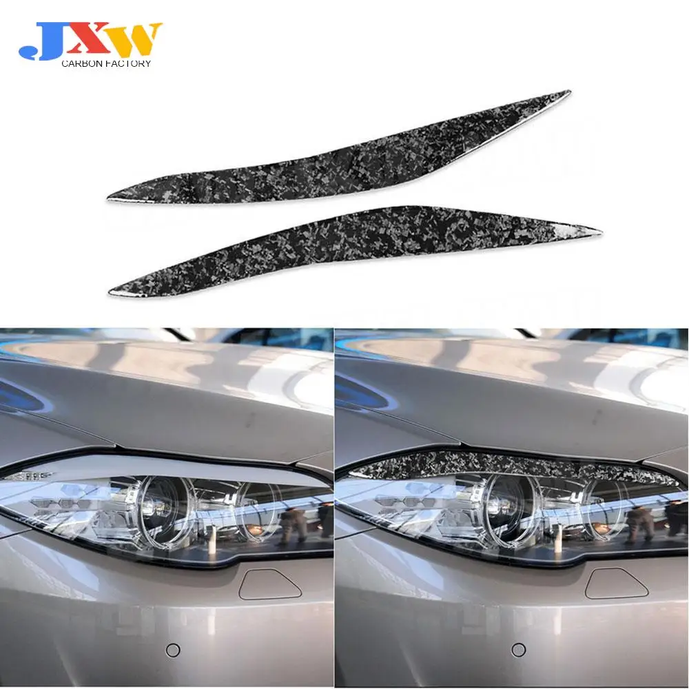 

Car Headlight Eyelids Head Lamp Light Eyebrow Covers Carbon Fiber for BMW 5 Series F10 2010-2016 Front Bumper Eyelid Car Styling