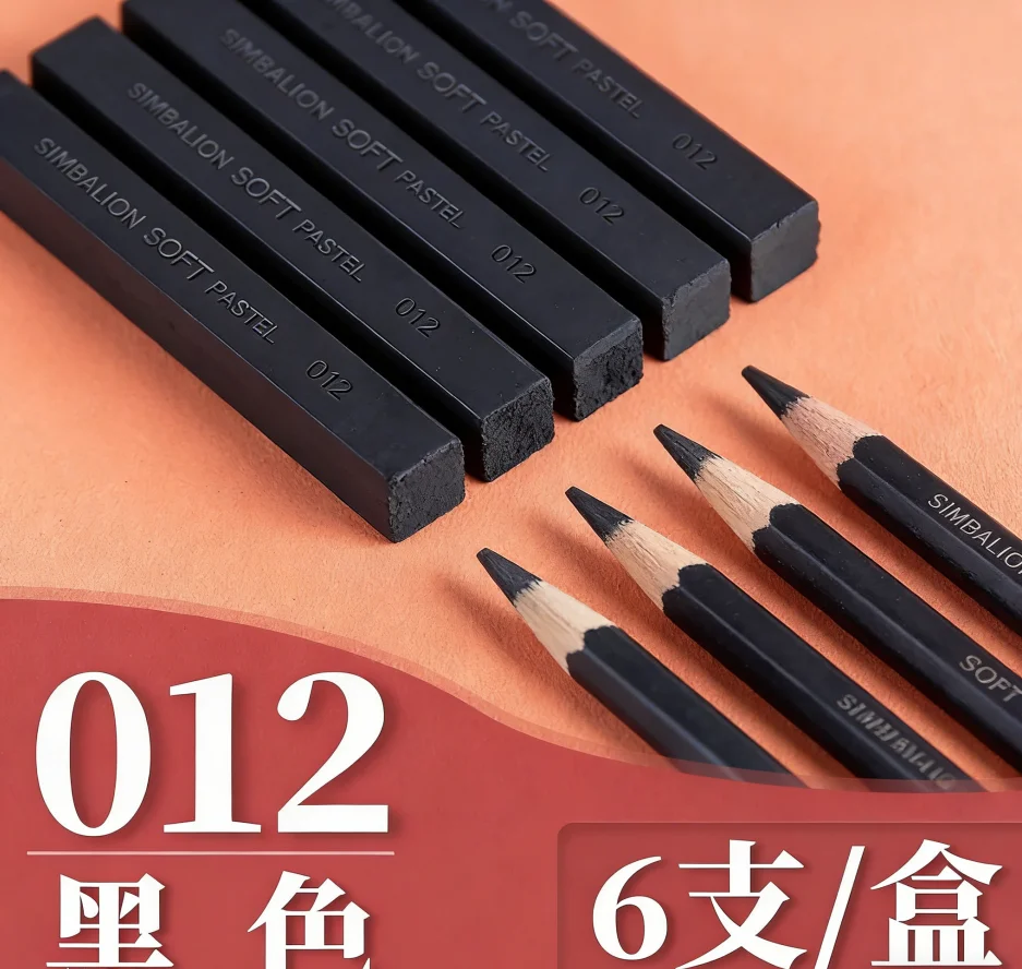 6 Stück weiche Pastellkreide, professionelle weiche Kreidestifte zum Zeichnen, Skizzieren, Schwarz-Weiß-Malerei, Pastelle, Kunstbedarf – Detail 7
