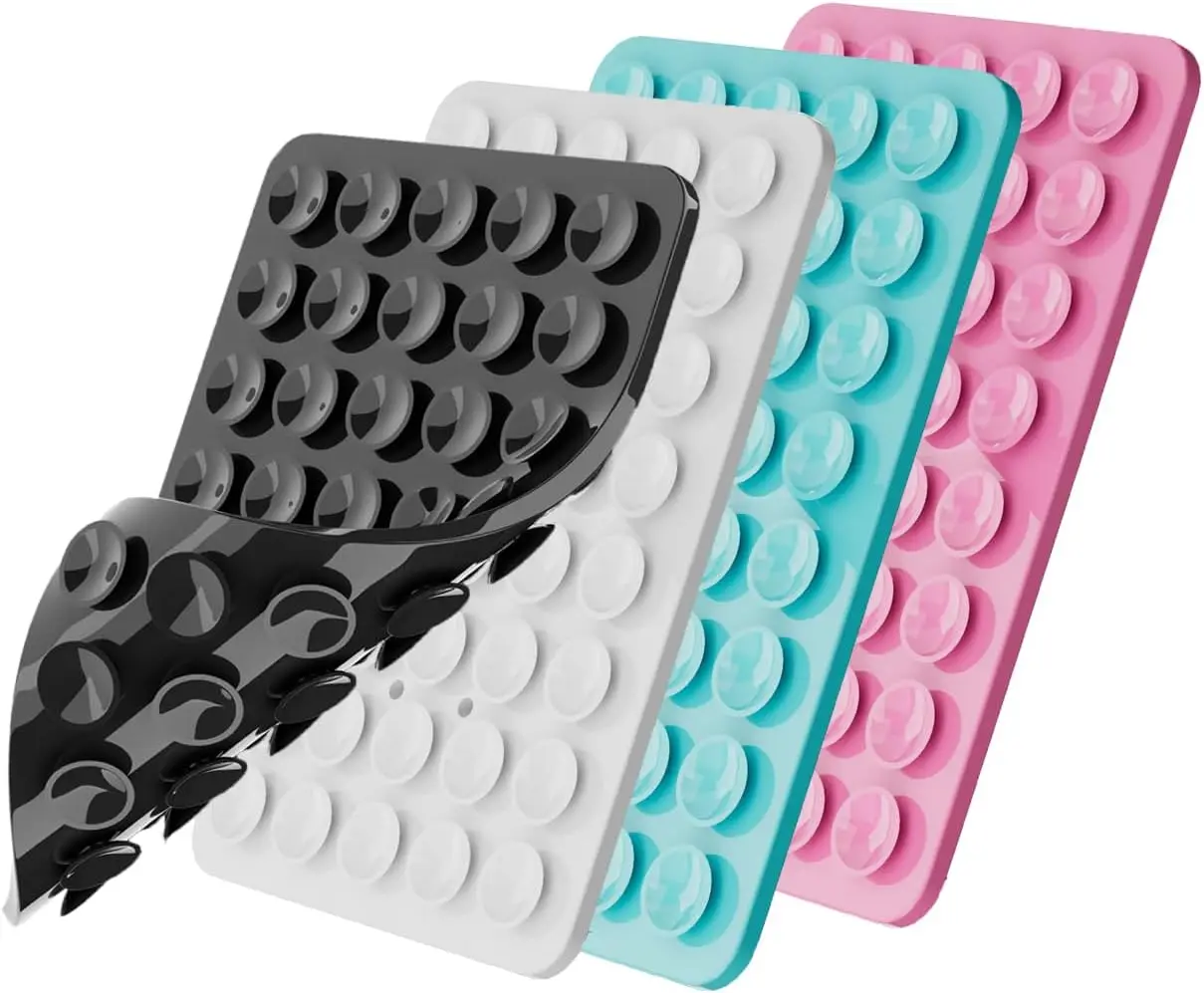 

Double Side Silicone Suction Pad Mobile Phone Fixture Suction Cup Backed Adhesive Silicone Rubber Sucker Pad for Fixed Pad