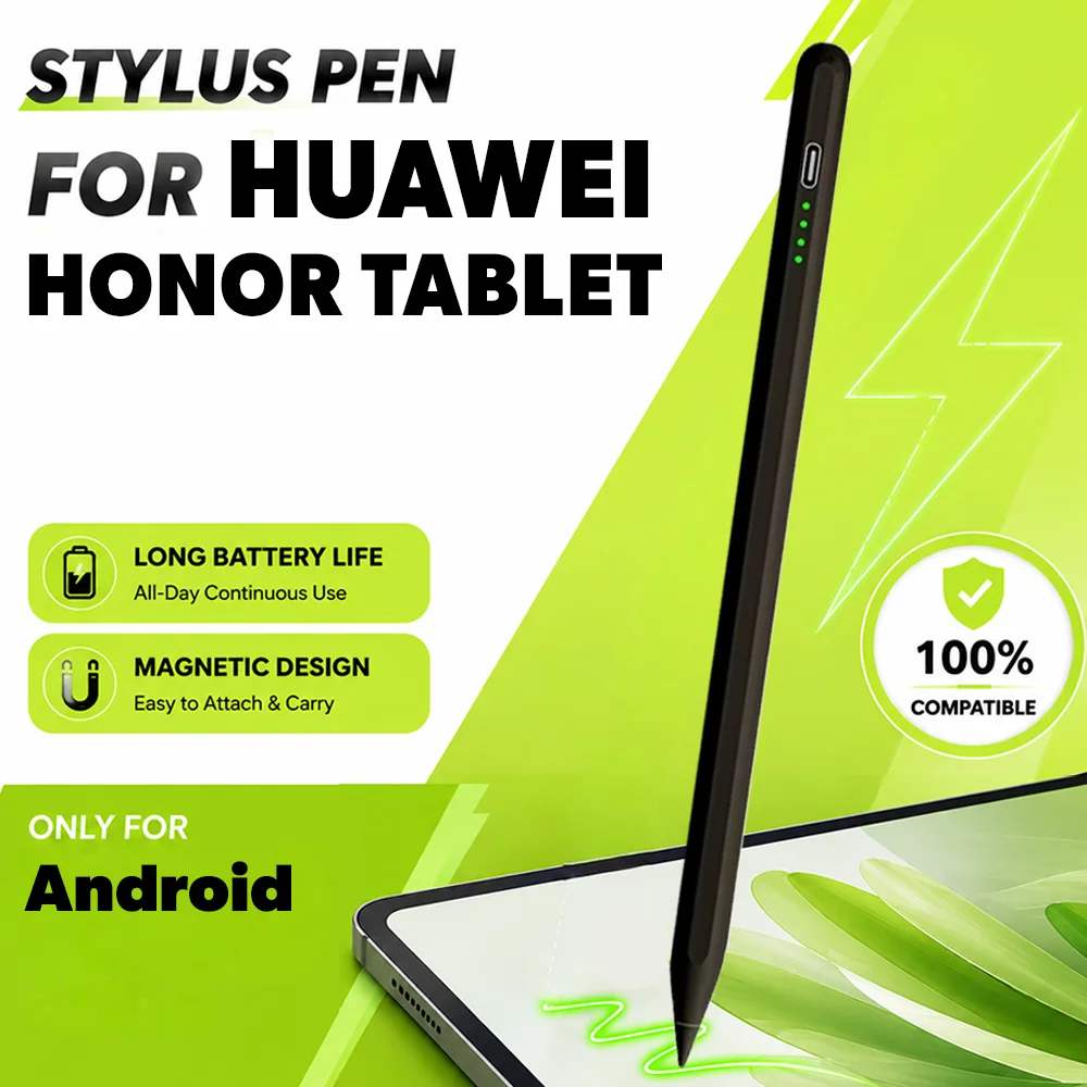 Capacitive Stylus for Honor Pad 9 8 Pro, Tilt Sensitivity Rechargeable Stylus Pen for Huawei MatePad 11.5 10.4 SE Tablet Acce