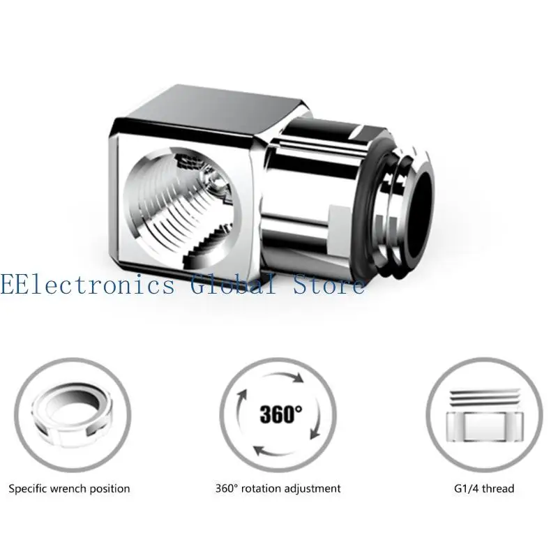 

462B 90 Degree Elbow Fitting Liquid Cooled Accessories 360 Degree Rotation Adapter Connection External G1/4 Thread