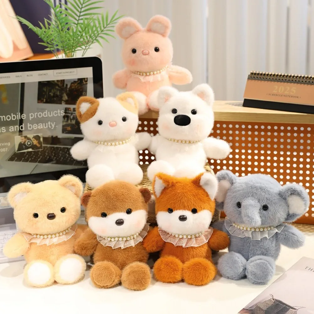 

25cm Animal Plush Toys Doll Grab Machine Doll Fox Bear Water Otters Bear Plush Doll Small Animals That Can Run Animal Dolls