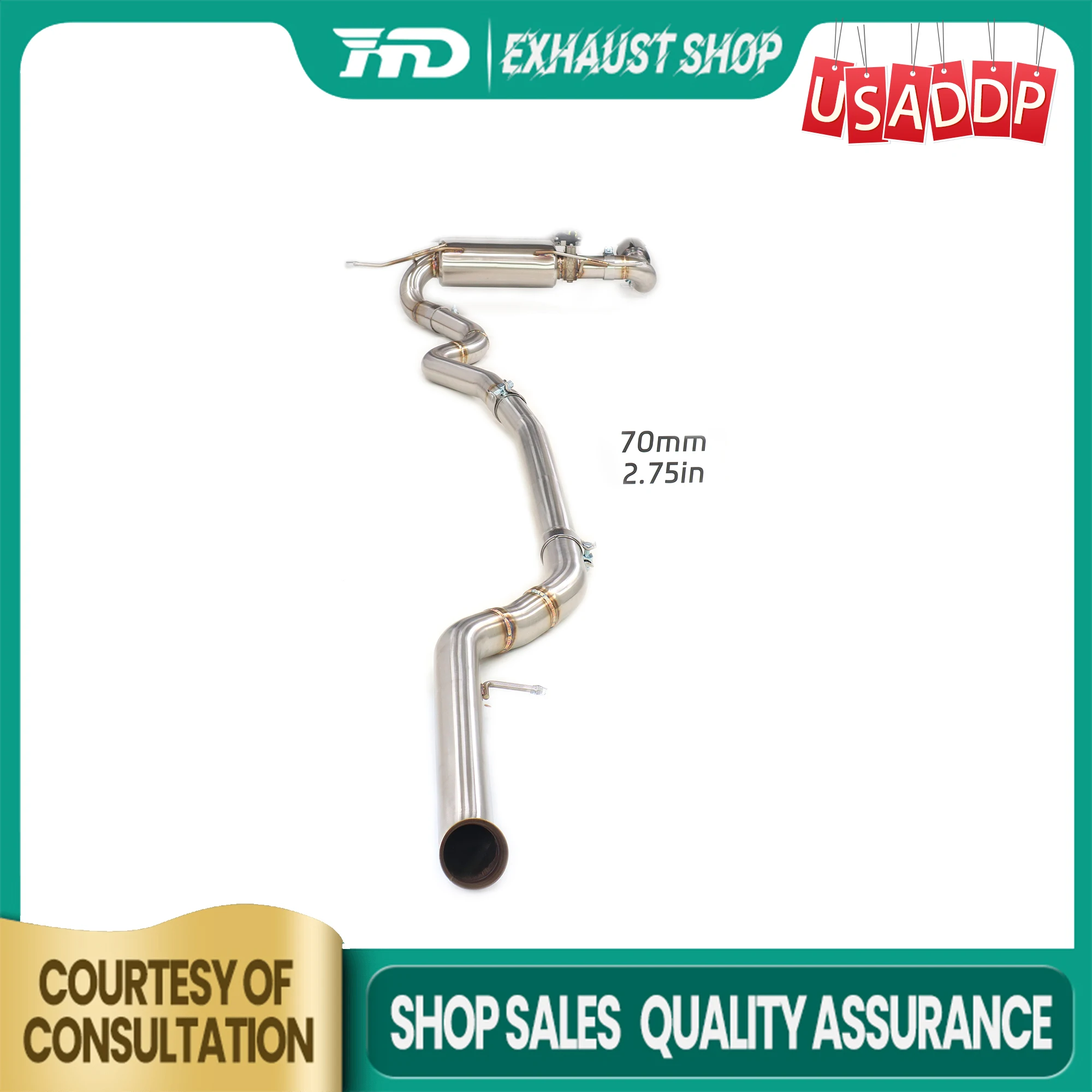 

Exhaust system SS304 for BMW 320i F30 2.0T Catback Electronic valves Replacement installation Muffler Tips