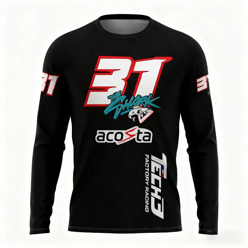 

Vintage Motorcycle No. 31 Racing 3D Print Long Sleeve Team Hardcore Racing Style, A Must-Have for Bike Enthusiasts